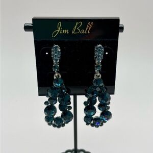 Blue Crystal Earrings by Jim Ball